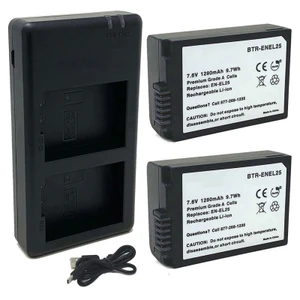 Replacement Battery Kit for Nikon Z 50 (2-Pack, 1280mAh) + Dual USB Charger