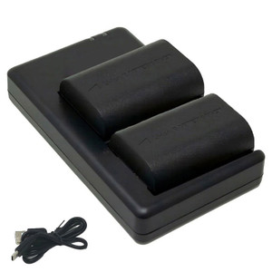 Replacement Battery Kit for Canon Edelkrone DollyPLUS (2-Pack, 2600mAh) + Dual USB Charger