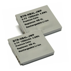 Replacement Battery (2-Pack) for Canon PowerShot SD600 (1300mAh)