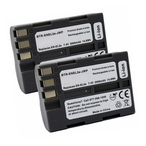 Replacement Battery (2-Pack) for Nikon D100 (2000mAh)