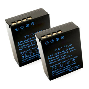 Replacement Battery (2-Pack) for Olympus OM-D E-M1 MARK III (2000mAh)