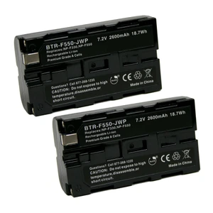 Replacement Battery (2-Pack) for Sony DCR-TRV510 (2600mAh)
