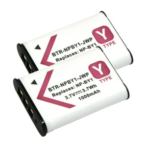 Replacement Battery (2-Pack) for Sony HDR-AZ1 Action Cam Mini (1000mAh)