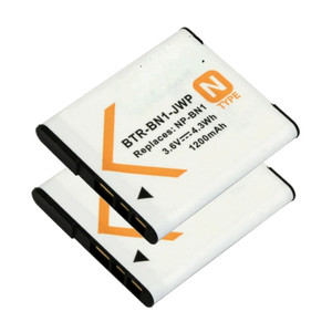 Replacement Battery (2-Pack) for Sony NP-BN (1200mAh)