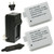 Canon LP-E5 Replacement Battery Kit (2-Pack, 1600mAh) + Charger with EU Plug & 12V Car Adapter