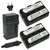 Sony NP-FM50 Replacement Battery Kit (2-Pack, 1700mAh) + Charger with EU Plug & 12V Car Adapter