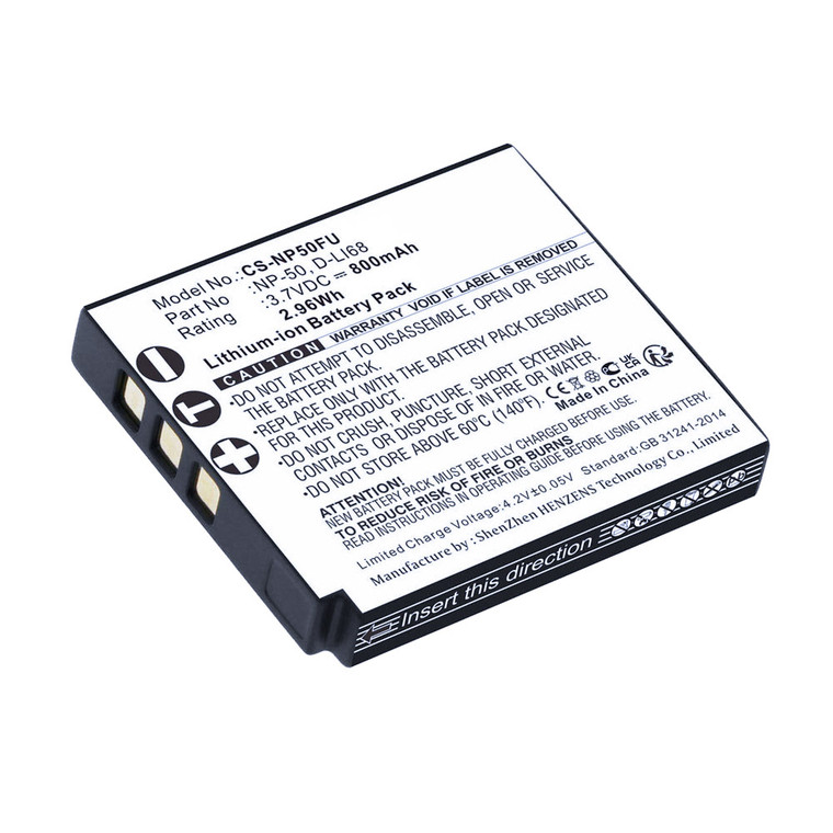 Replacement Battery for Fujifilm FinePix F665EXR (800mAh)