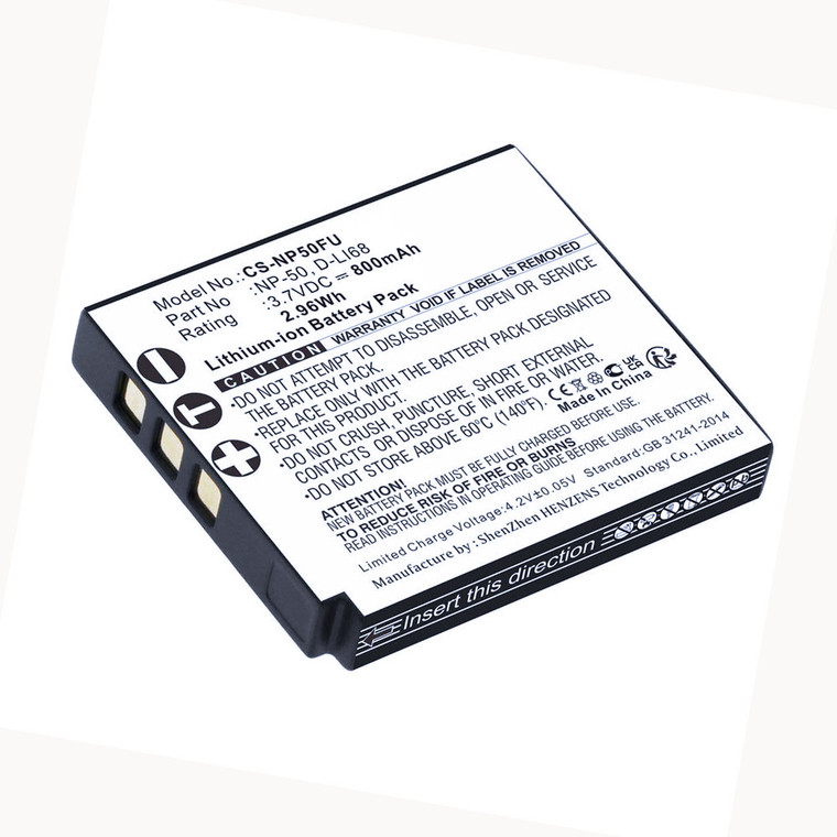 Replacement Battery for Fujifilm FinePix F500EXR (800mAh)