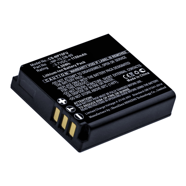 Replacement Battery for Panasonic Lumix DMC-FX100GK (1150mAh)