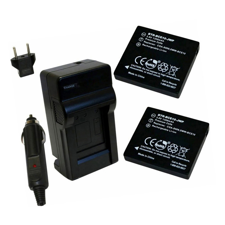 Panasonic VW-VBJ10 - Charger with EU Plug & Car Adapter