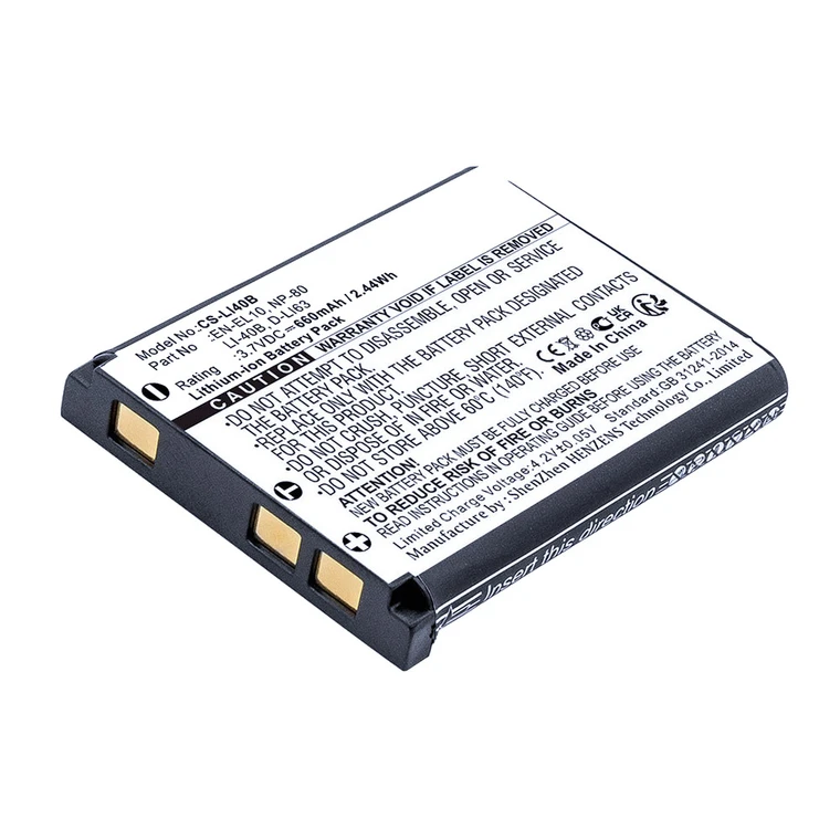 Replacement Battery for Rollei CompacTLine 360TS (660mAh)