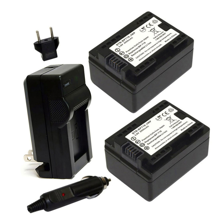 Canon HF R72 - Charger with EU Plug & Car Adapter