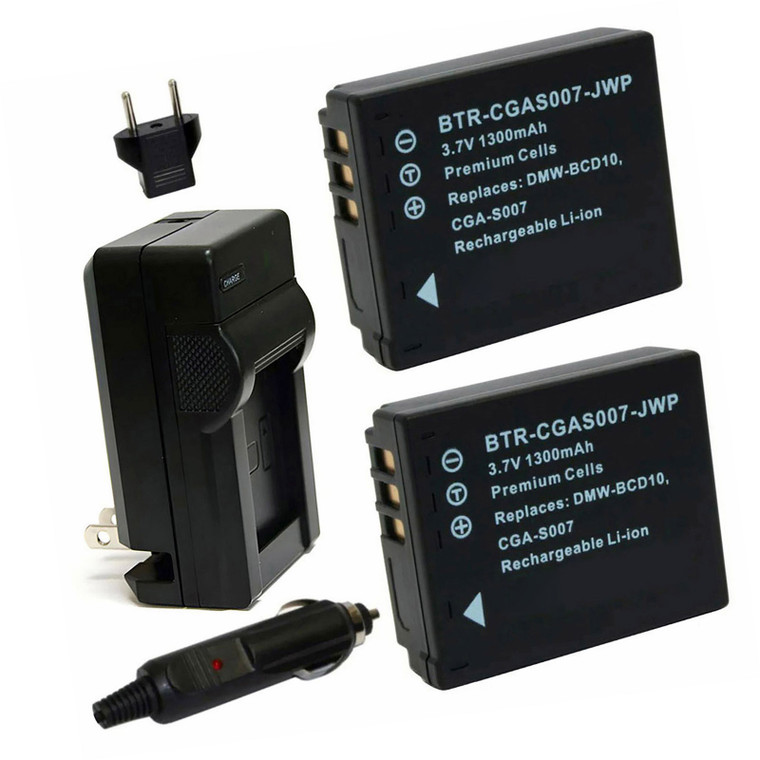 Panasonic DMC-TZ2 - Charger with EU Plug & Car Adapter