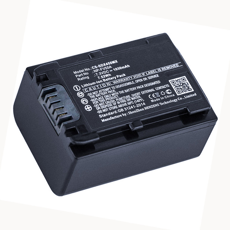 Replacement Battery for Sony HDR-CX450 (1030mAh)