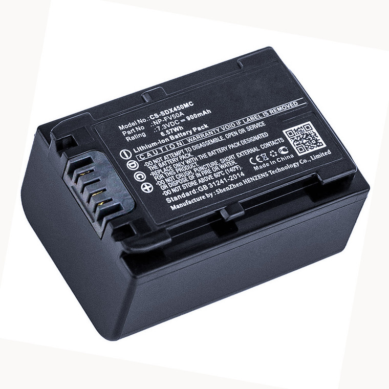 Replacement Battery for Sony HDR-CX680 (900mAh)