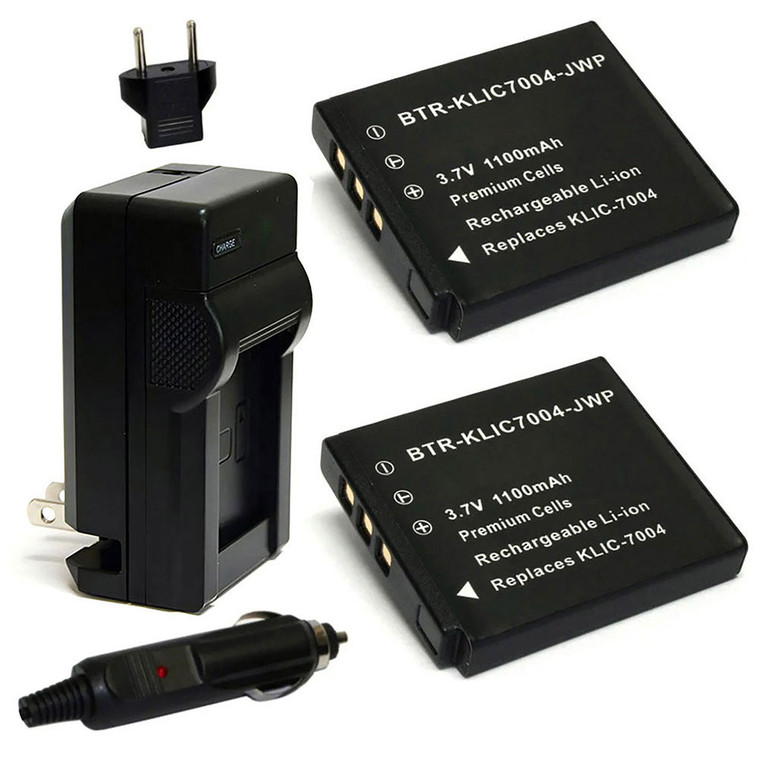 Replacement Battery Kit for Lectrosonics IFBR1B Receiver (2-Pack, 1100mAh) + Charger & Car Adapter