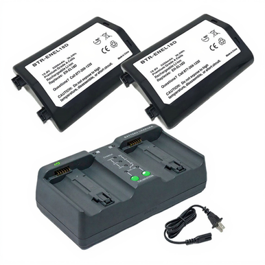Nikon Z9 EN-EL18d Dual Battery Charger with 2 Replacement Batteries for Nikon Z9 D5 D6 Cameras