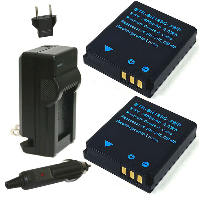 Replacement Battery Kit for Sigma BP-41 (2-Pack, 1400mAh) + Charger & Car Adapter