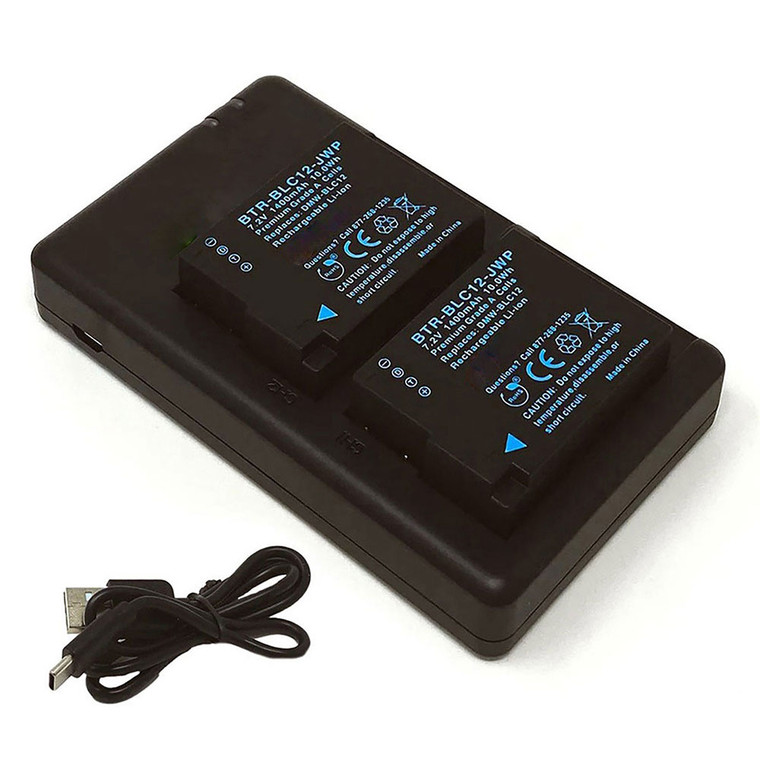 Replacement Battery Kit for Sigma dp2 Quattro (2-Pack, 1400mAh) + Dual USB Charger