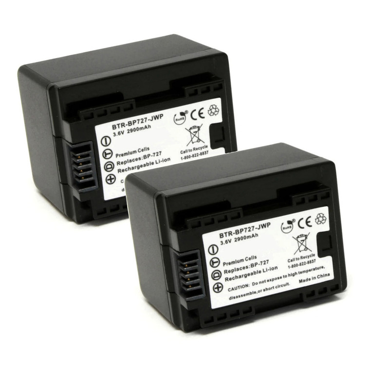 Replacement Battery (2-Pack) for Canon HF M50 (2600mAh)