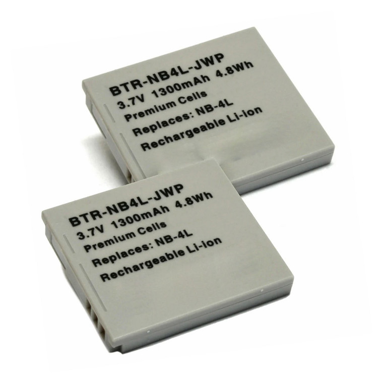 Replacement Battery (2-Pack) for Canon PowerShot SD600 (1300mAh)