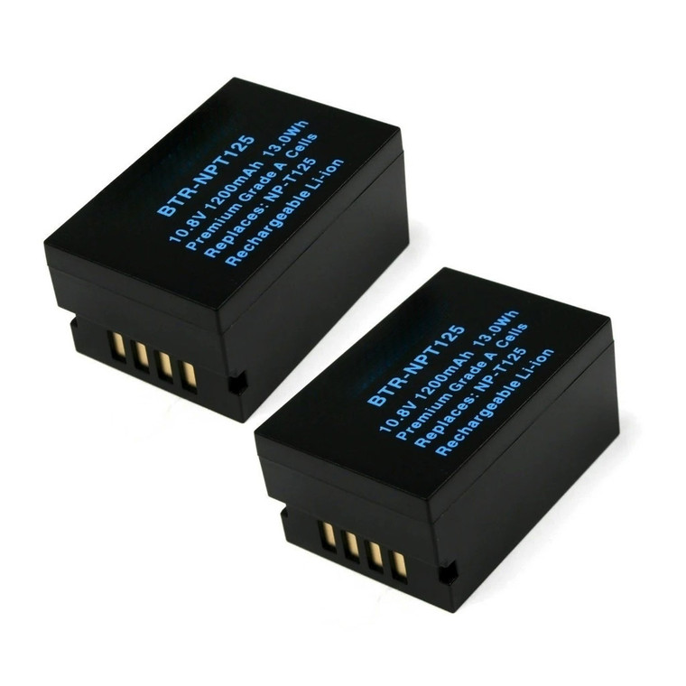 Replacement Battery (2-Pack) for Fujifilm NP-T125 (1200mAh)