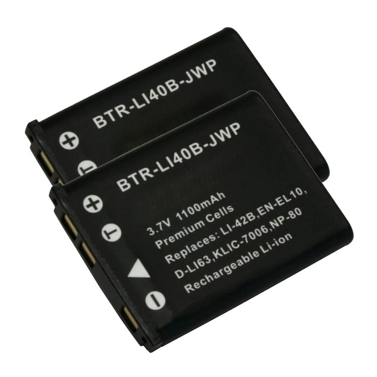 Replacement Battery (2-Pack) for Kodak LB-012 (1100mAh)