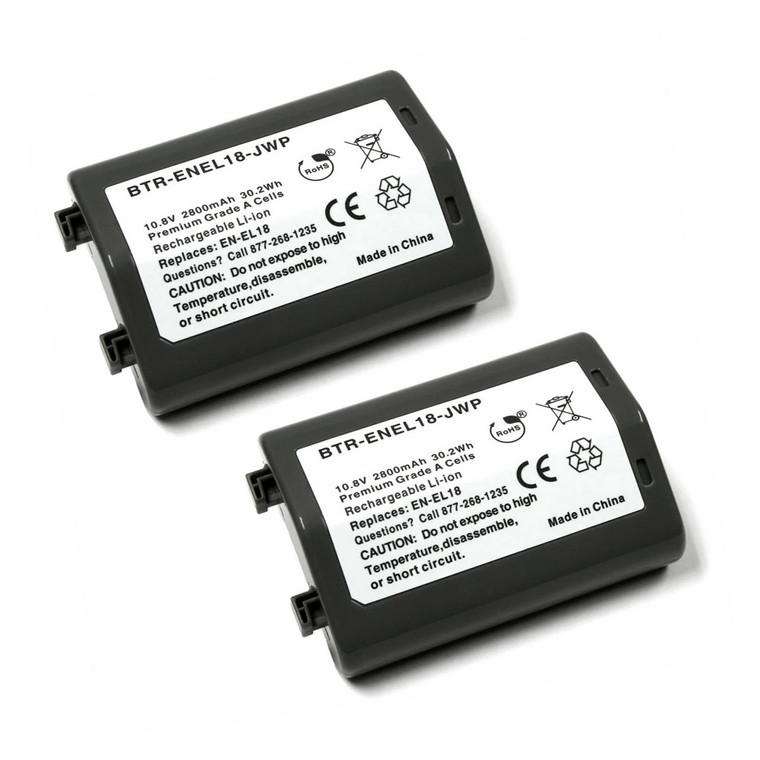 Replacement Battery (2-Pack) for Nikon D4S (2800mAh)