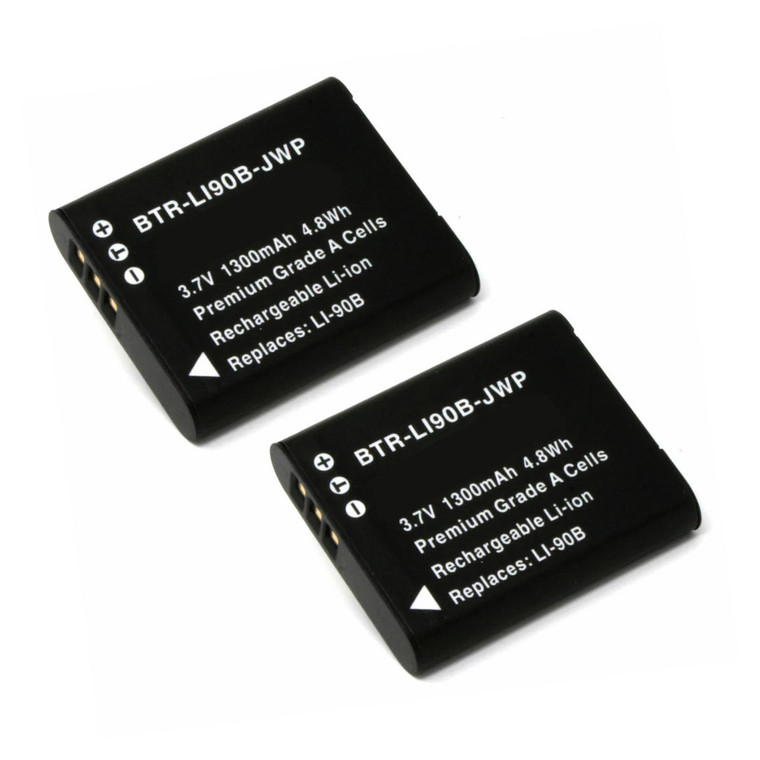 Replacement Battery (2-Pack) for Olympus SH-50 his (1300mAh)