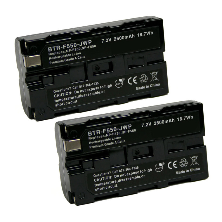 Replacement Battery (2-Pack) for Sony CCD-TR2 (2600mAh)