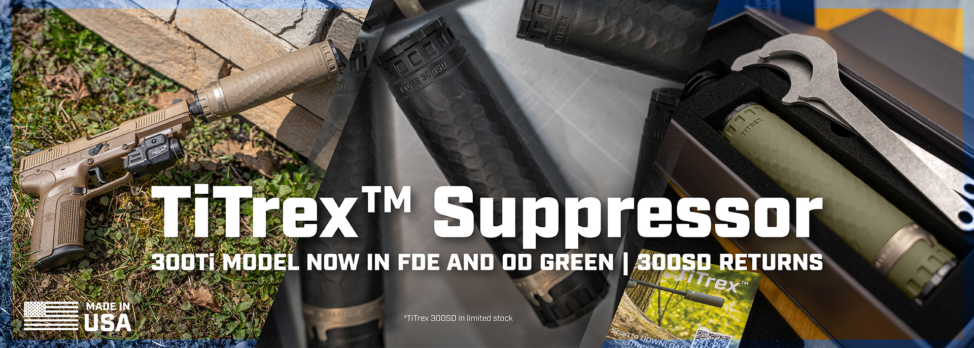 Precision Armament | TiTrex&trade; 300Ti Now in FDE and OD Green | TiTrex&trade; 300SD Back in Stock