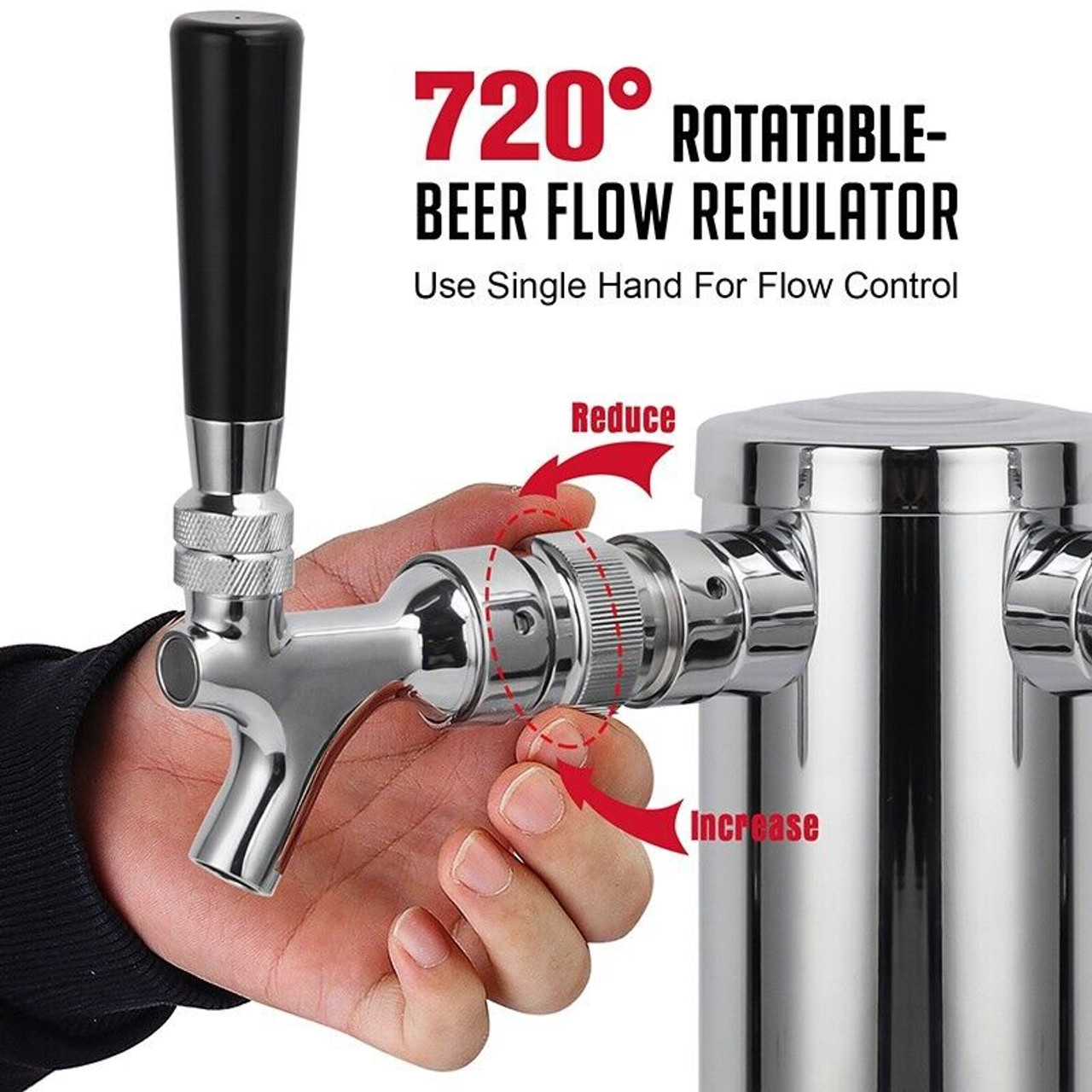 Beer Faucet Control Valve Flow Control Shank Adapter