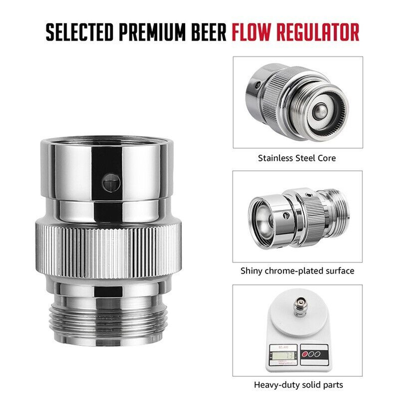 Beer Faucet Control Valve Flow Control Shank Adapter