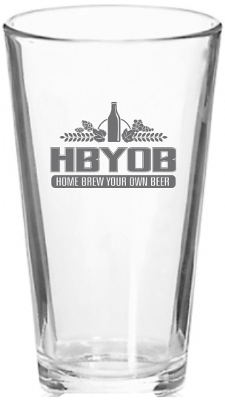 HBYOB 16 oz. Pint Glass