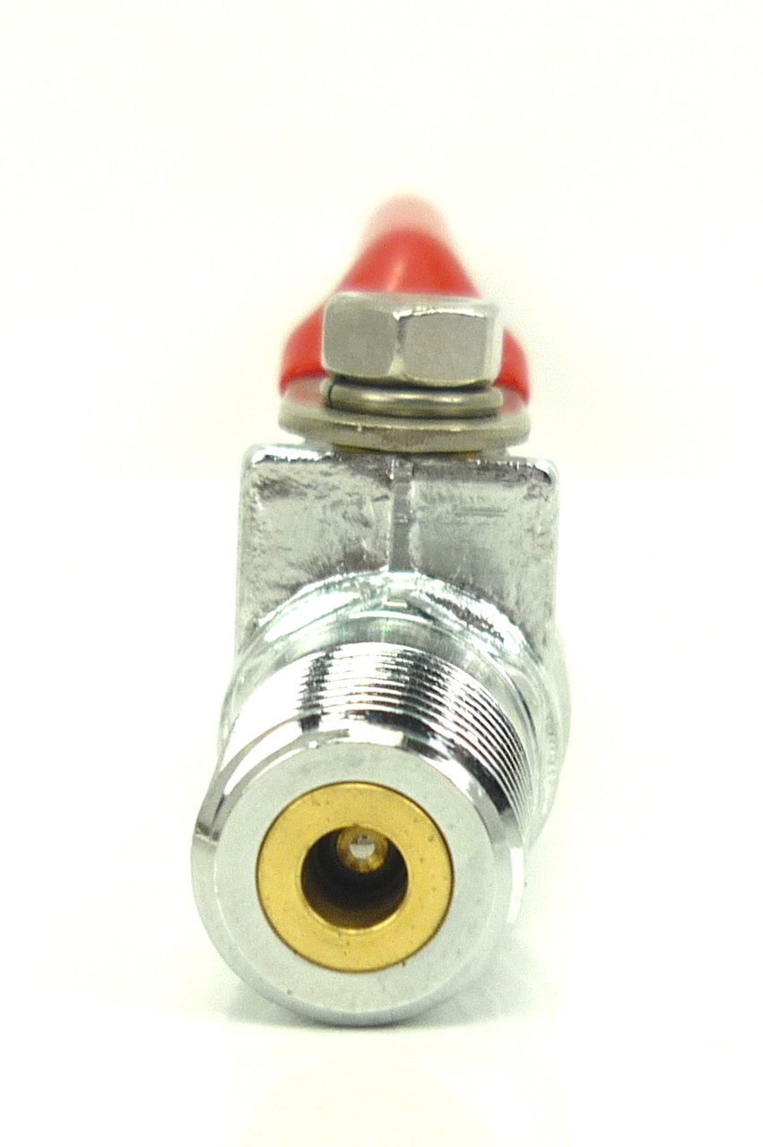 Gas Shutoff valve with check 1/4" MPT X 1/4" Barb