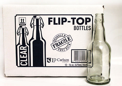 1 Liter Clear E.Z. Cap Bottles 12/Case