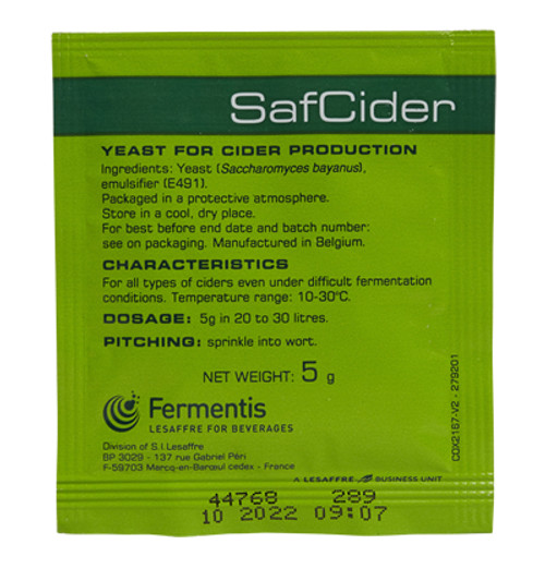Safcider Dry Cider Yeast 5 Gram