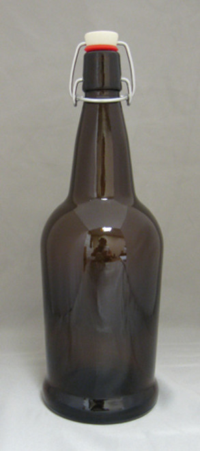 1 Liter Amber E.Z. Cap Bottles 12/Case