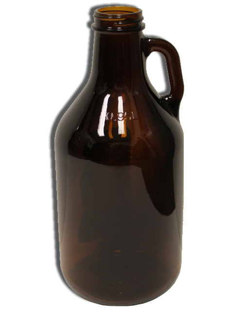 Amber 1/4 Gallon Glass Growler Jug 32 Oz