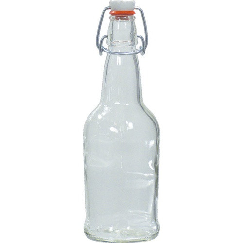 Clear Glass Jar with Cork Top, 16 oz