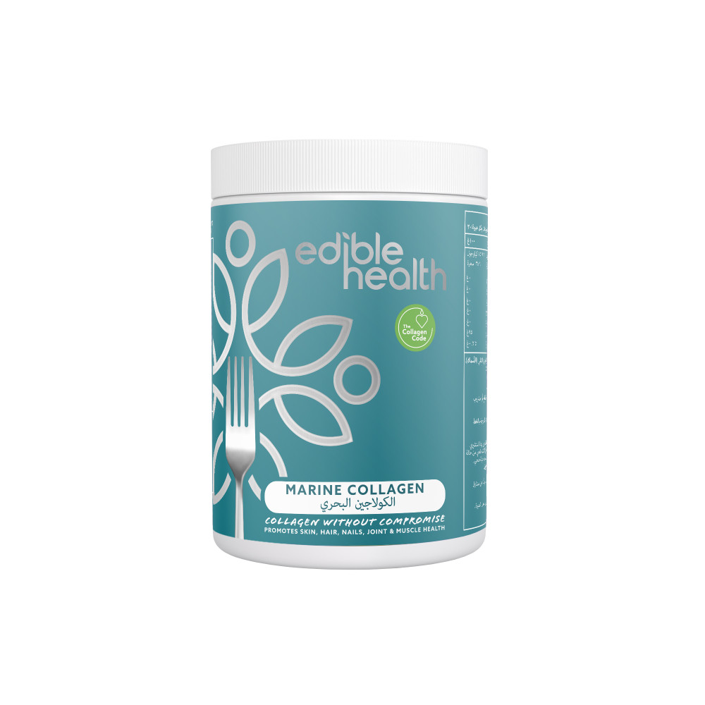 400g tub of Premium Marine Collagen Powder. Pure hydrolyzed fish peptides supplement for skin elasticity, hair growth, and joint repair. Keto-friendly and carb-free powder.