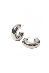 Laura Silver Hoop Earrings