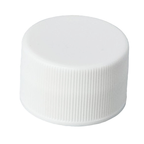 28mm 28-410 White PP Plastic Smooth Top, Ribbed Sides Cap, FS3-19 Plain Liner (Heat Seal For PET)