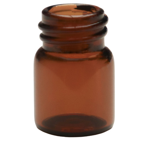 1/2 Dram Amber Glass Vial, 13mm 13-425, 14.75mm x 22mm