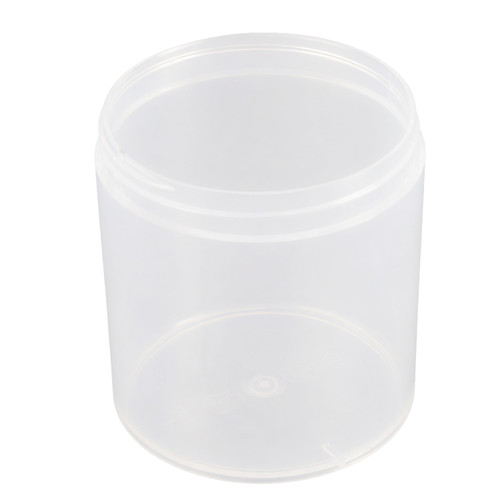 16 oz Natural PP Plastic Straight Side Jar, 89mm 89-400, Thick Wall
