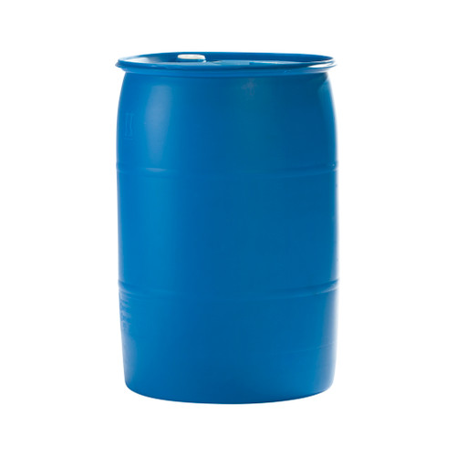 30 Gallon Blue Plastic Tight Head Drum, 2" Buttress & 2" NPT, UN Rated