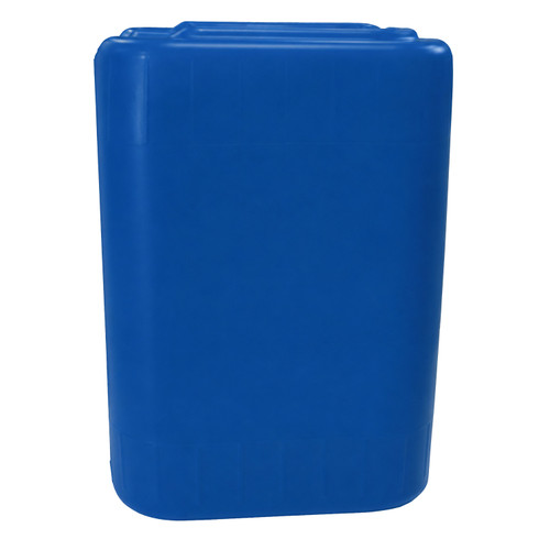 20 Liter Blue HDPE Plastic Square Tight Head Pail, Integrated Handle, 6TPI, 70mm Tamper Evident, Closed Vent, Dust Cap, UN Rated