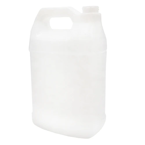 128 oz Natural HDPE Plastic F-Style Bottle, 38mm 38-400, 150 Gram In Line Fluorination