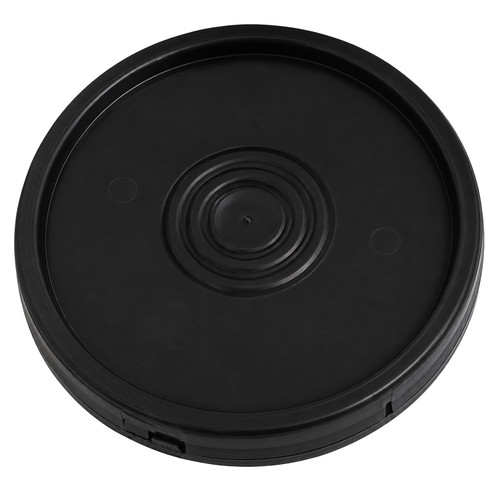 3.5-7 Gallon Black HDPE Plastic Pail Cover, No Spout