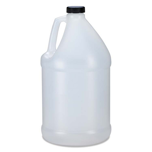 128 oz Natural HDPE Plastic Industrial Round Bottle, 38mm 38-400, 120 Gram, Flame Treated